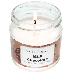 Candle World sojowa świeca zapachowa czekoladowa słoik Milk Chocolate 120 g 