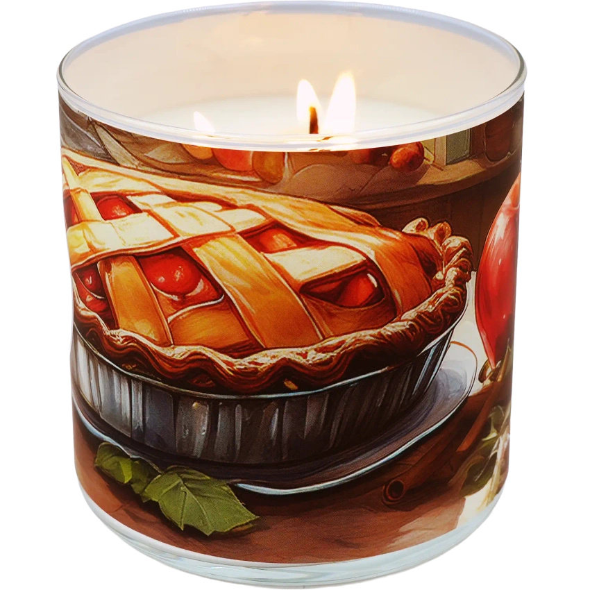 Candle World sojowa świeca zapachowa 3 knoty Spiced Apple Jabłko Cynamon 460 g