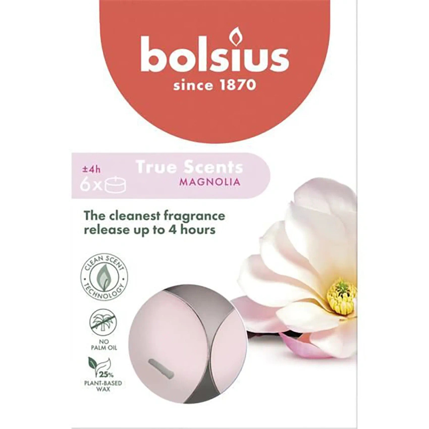 Bolsius True Scents vonné svícny 6 ks - Magnolia