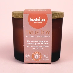 Bolsius True Joy střední skleněná vonná svíčka 66/83 mm - Floral Blessings