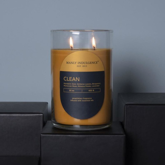 Masculine soy scented candle Clean Colonial Candle