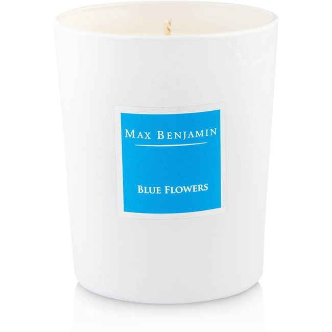 Max Benjamin Collection Classic handmade scented candle in glass - Blue Flowers