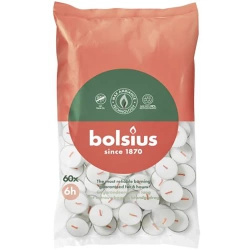 Bolsius čajové svíčky bez vůně 6 h sáček 60 ks