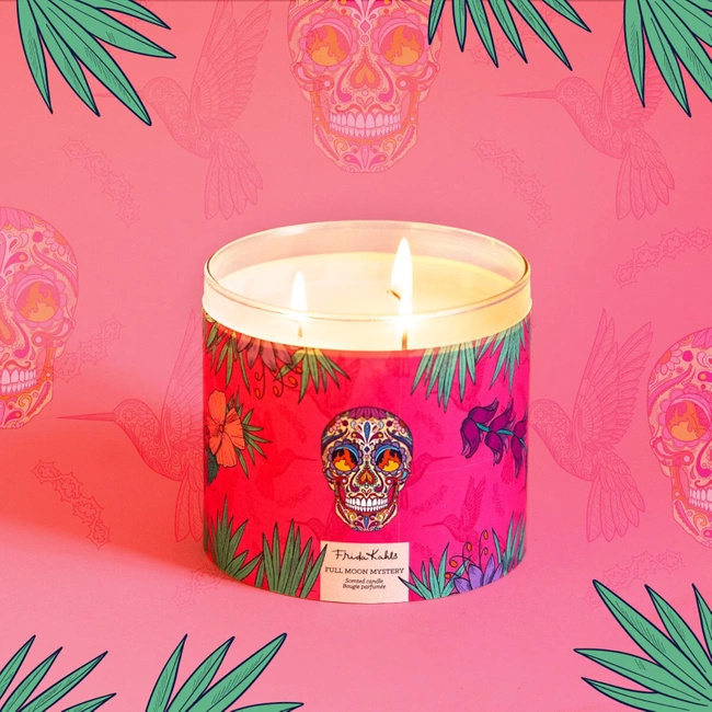 Frida Kahlo scented candle in glass oriental Full Moon Mystery 400 g