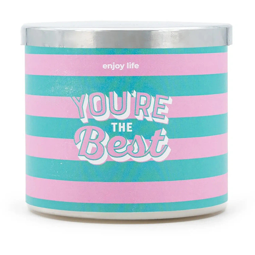 Mad Candle bougie parfumée verre You're The Best 400 g mandarine et menthe