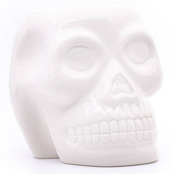 Aroma lampa Skull Bílý keramický lebka