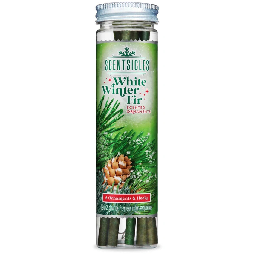 Scentsicles Vonné tyčinky na vánoční stromeček Jedle 6 ks - White Winter Fir