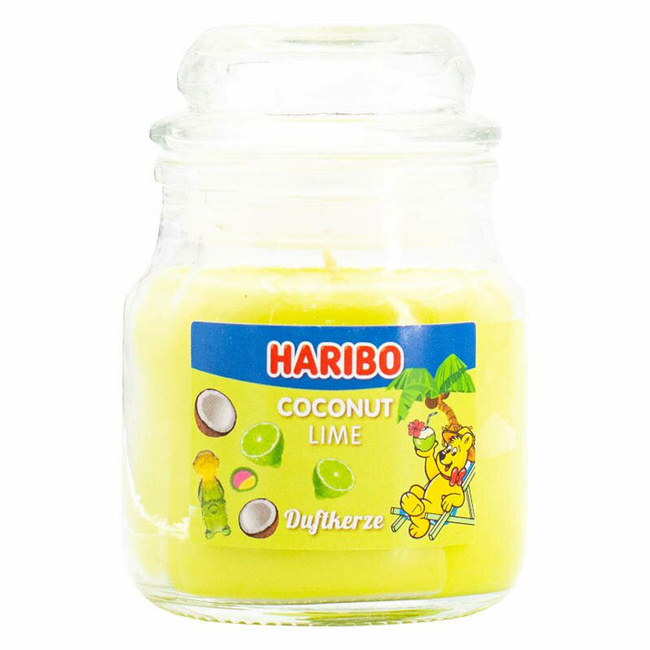 Geschenkset duftkerzen Haribo - Berry Mix, Coconut Lime, Tropical Fun