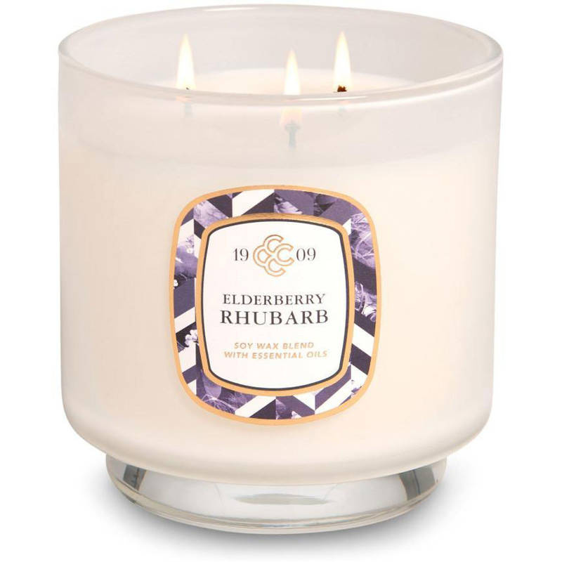 Luxuriöse Duftkerze Elderberry Rhubarb Colonial Candle