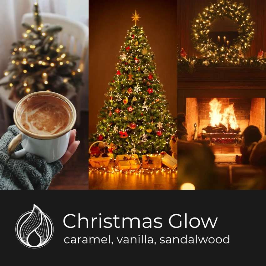 Candle World bougie parfumée de Noël soja 3 mèches Christmas Glow 460 g