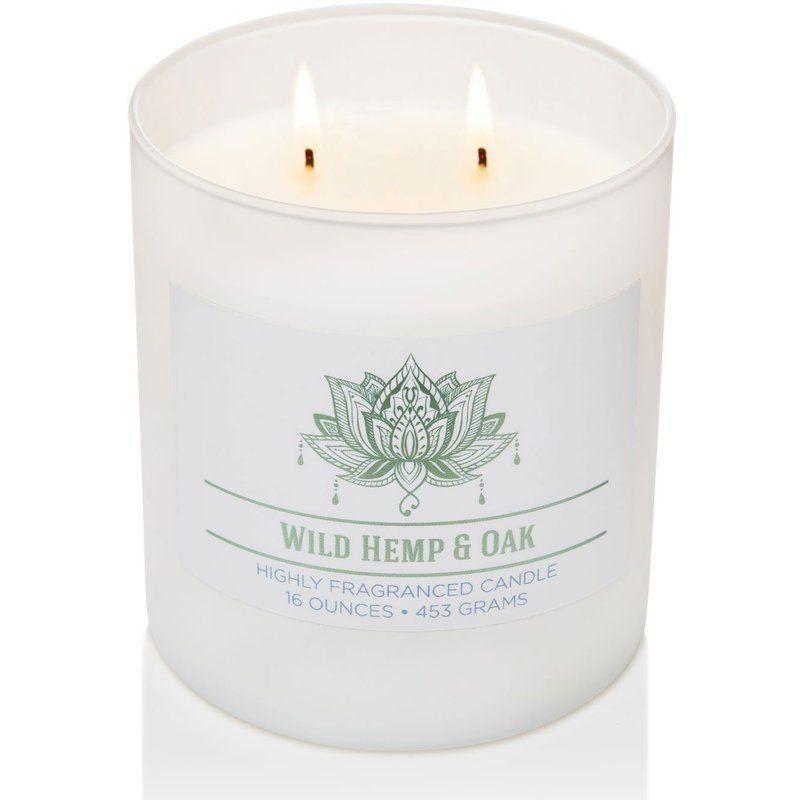Candela profumata alla soia naturale in vetro Colonial Candle 16 oz 453 g - Quercia di canapa selvatica