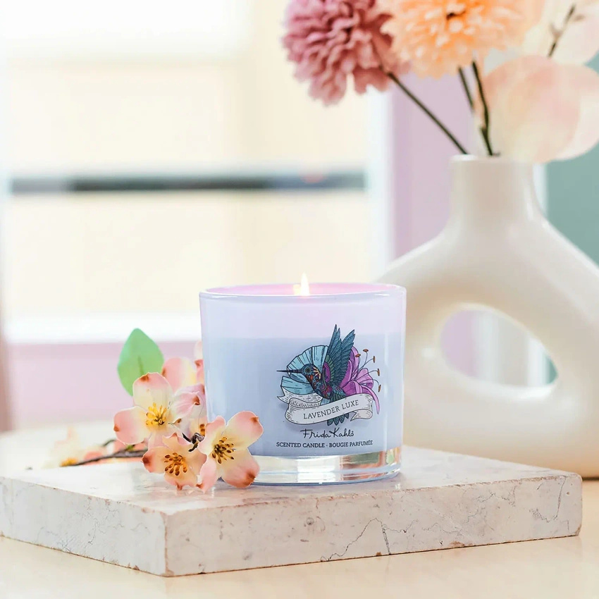 Frida Kahlo vonná svíčka ve skle levandule vanilka Lavender Luxe 180 g