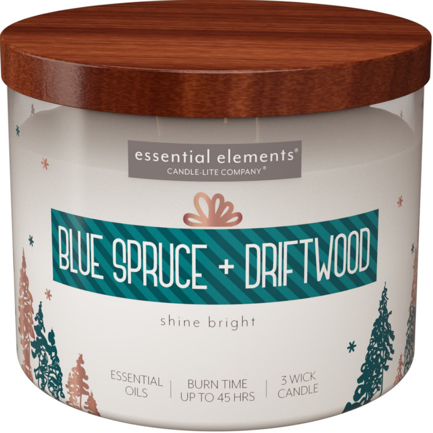 Vánoční vonná svíčka Blue Spruce Driftwood Candle-lite