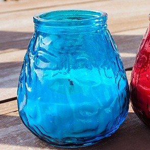 Vela jardín exterior sin perfume en vaso Bispol Lowboy ~ 17 h - Rojo