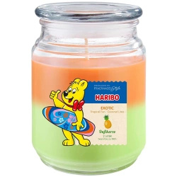 Haribo geurkaars in glas 2 in 1 - Tropische vruchten Exotic