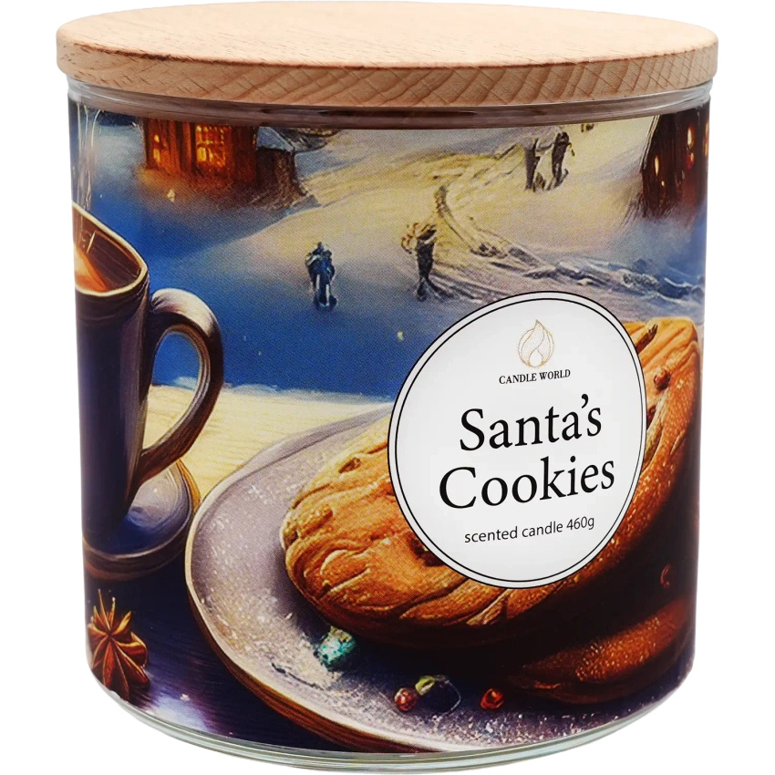 Candle World Soja Duftkerze Weihnachten 3 Dochte Santa's Cookies 460 g