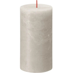 Bolsius candeliere rustico a tronco Rustic Shine 130/68 mm 13 cm - Grigio sabbia