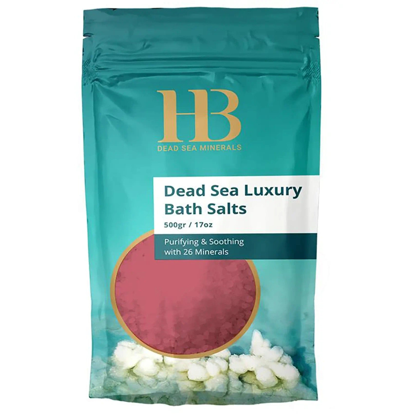 Sale da bagno naturale del Mar Morto e oli di rosa biologici 500 g Health & Beauty