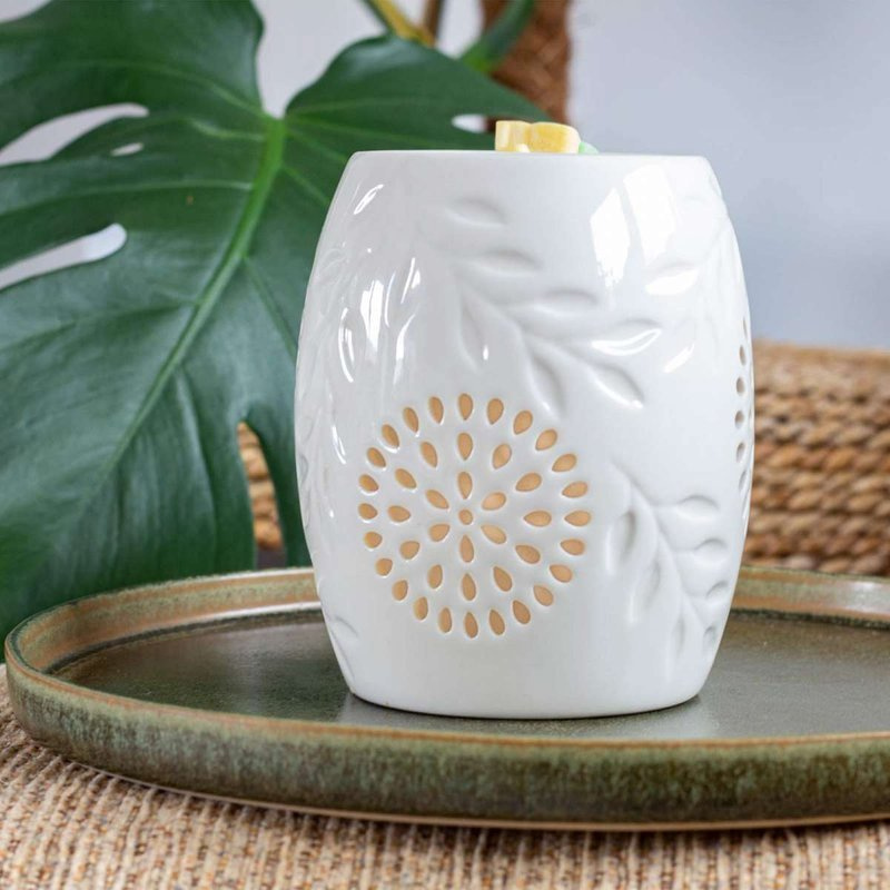 Aroma brander Lucent Wit keramiek