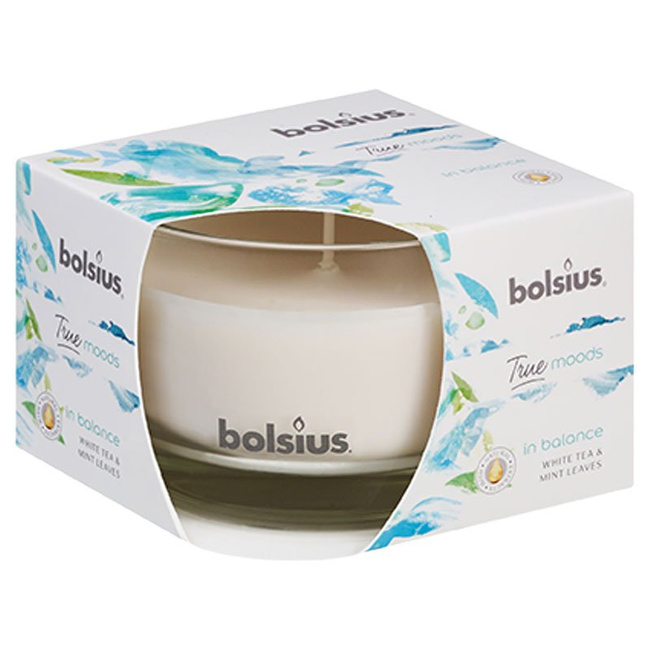 Bolsius medium scented candle in glass 63/90 mm True Moods ivory - In Balance