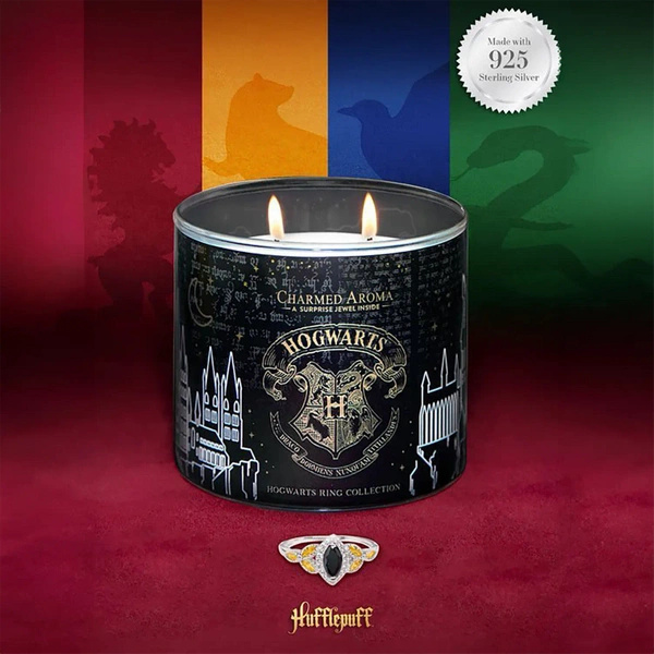 Bougie bijoux Charmed Aroma Bague Harry Potter Poudlard Poufsouffle