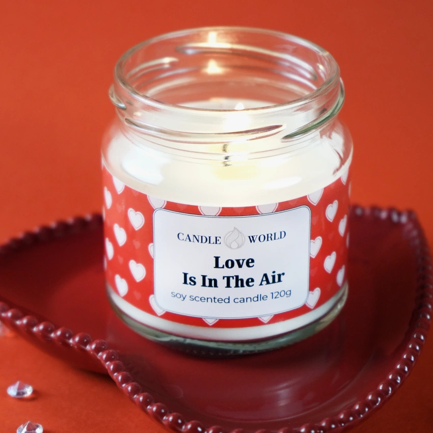 Candle World soy scented candle in jar Love is In the Air 120 g