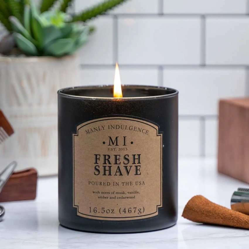 Vela perfumada de soja para hombre Colonial Candle - Fresh Shave