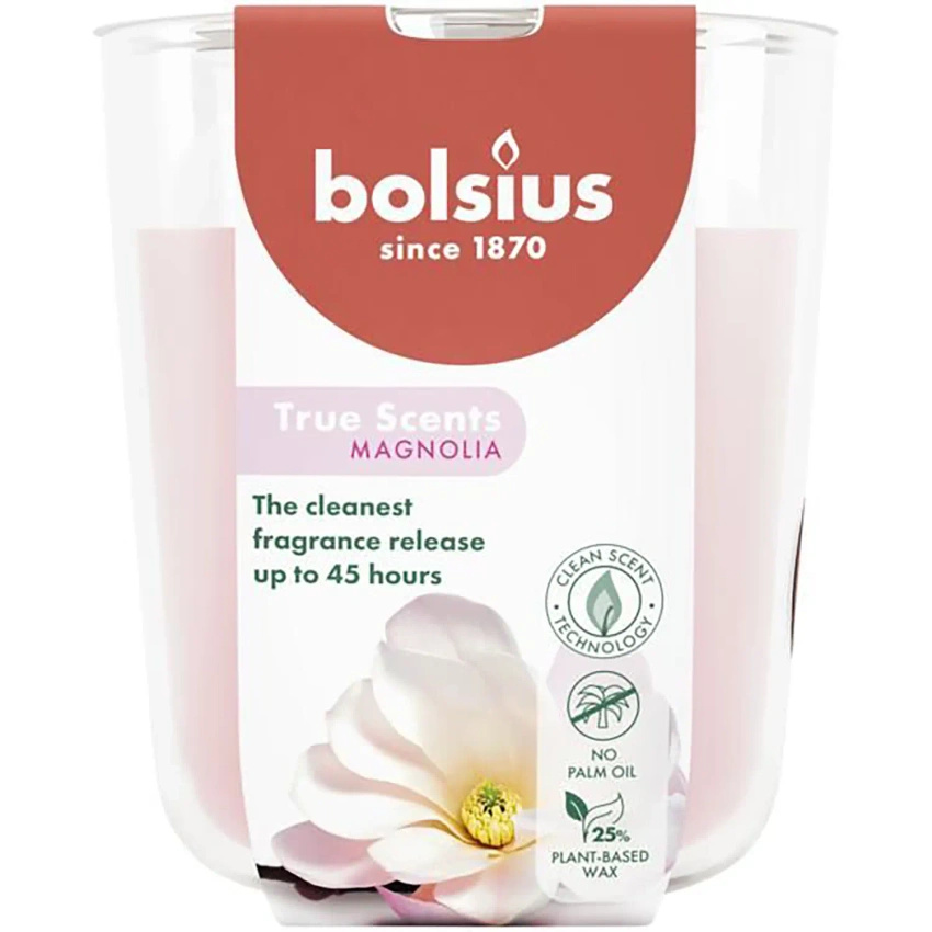 Bolsius True Scents bougie parfumée en verre 97/83 mm - Magnolia