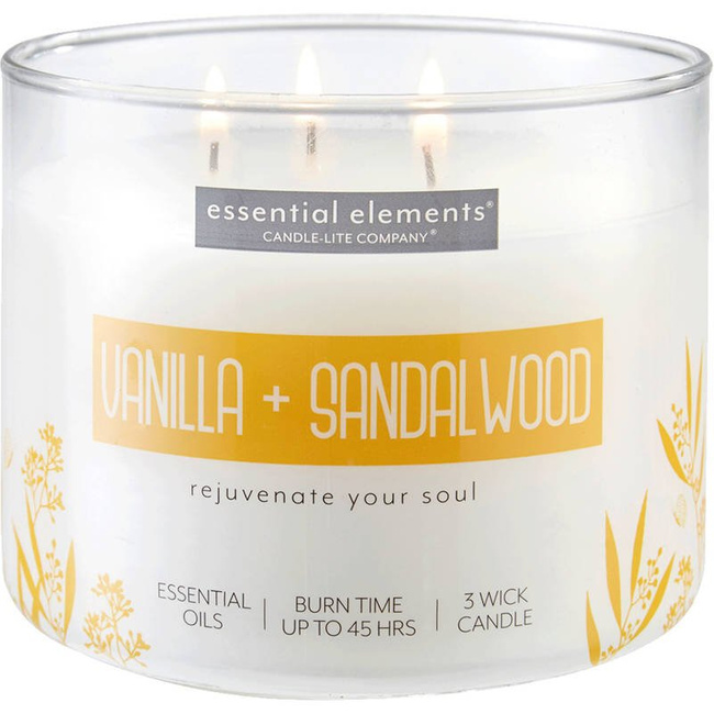 Bougie de soja parfumée Vanilla Sandalwood Candle-lite