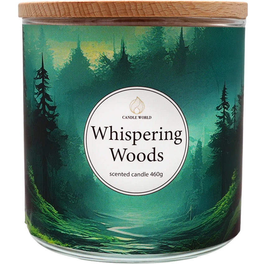 Candle World bougie parfumée au soja forêt 3 mèches Whispering Woods 460 g