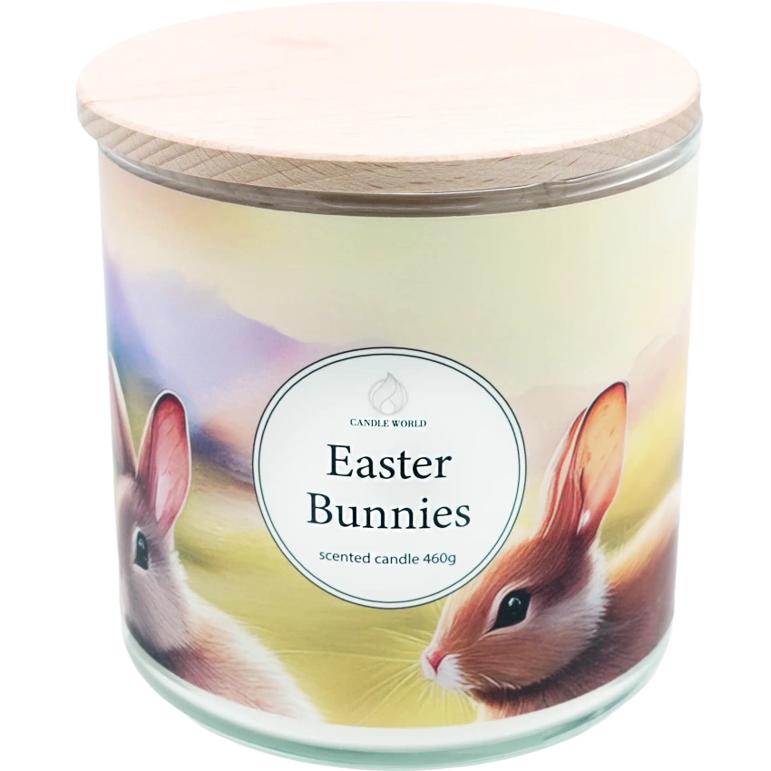 Candle World soy easter scented candle 3 wicks Easter Bunnies 460 g