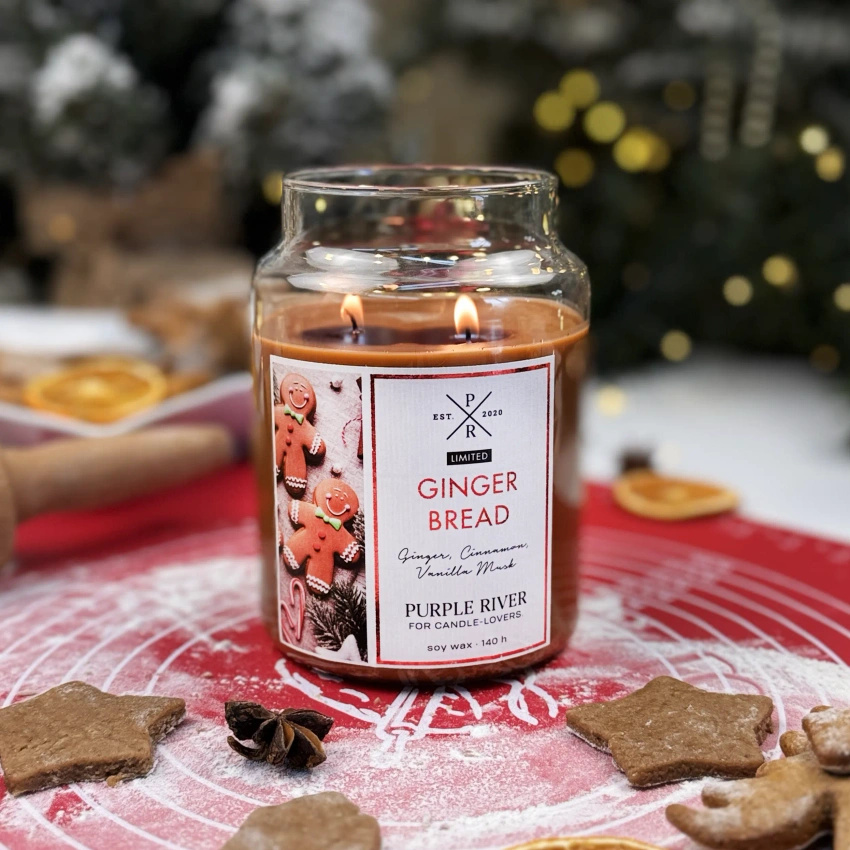 Vela perfumada de Navidad Gingerbread Purple River 623 g
