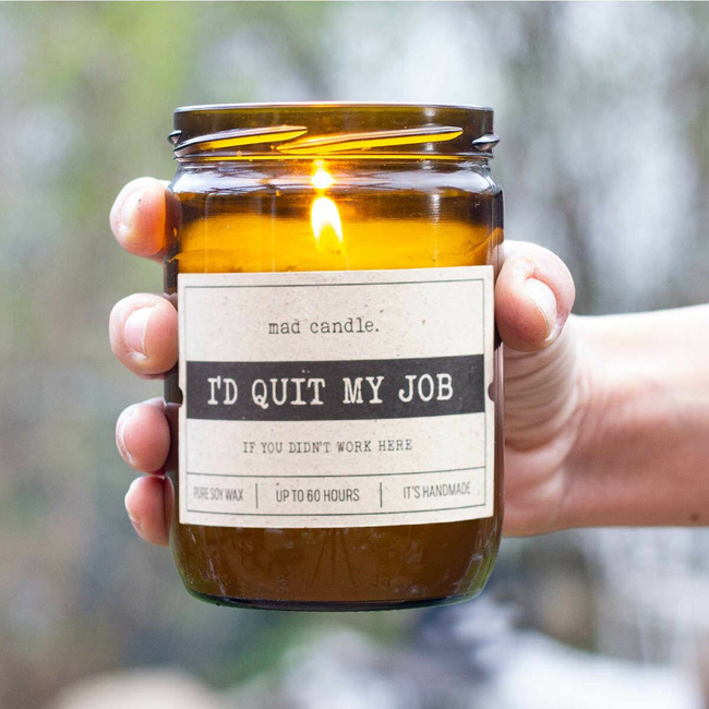  Подарочная свеча соя ароматный Mad Candle 360 гр - I´d Quit My Job