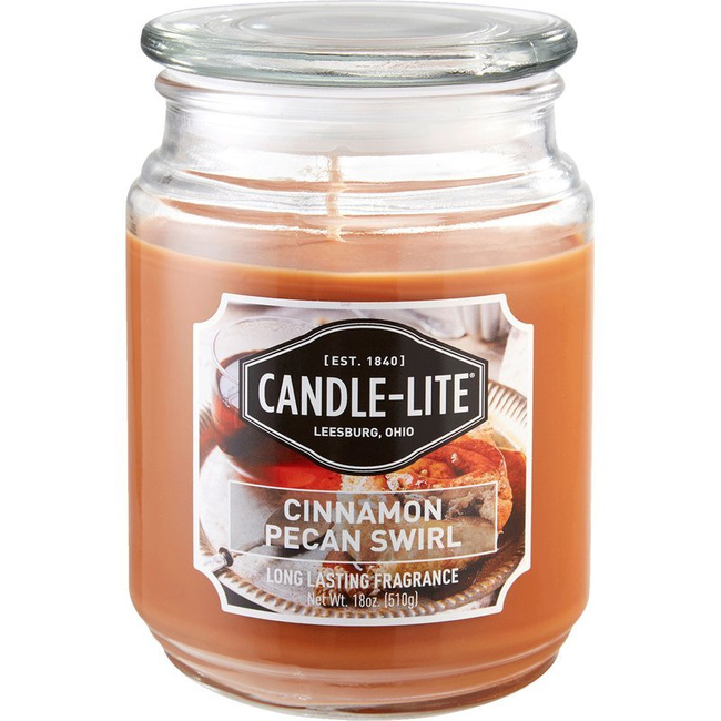 Świeca zapachowa naturalna Cinnamon Pecan Swirl Candle-lite