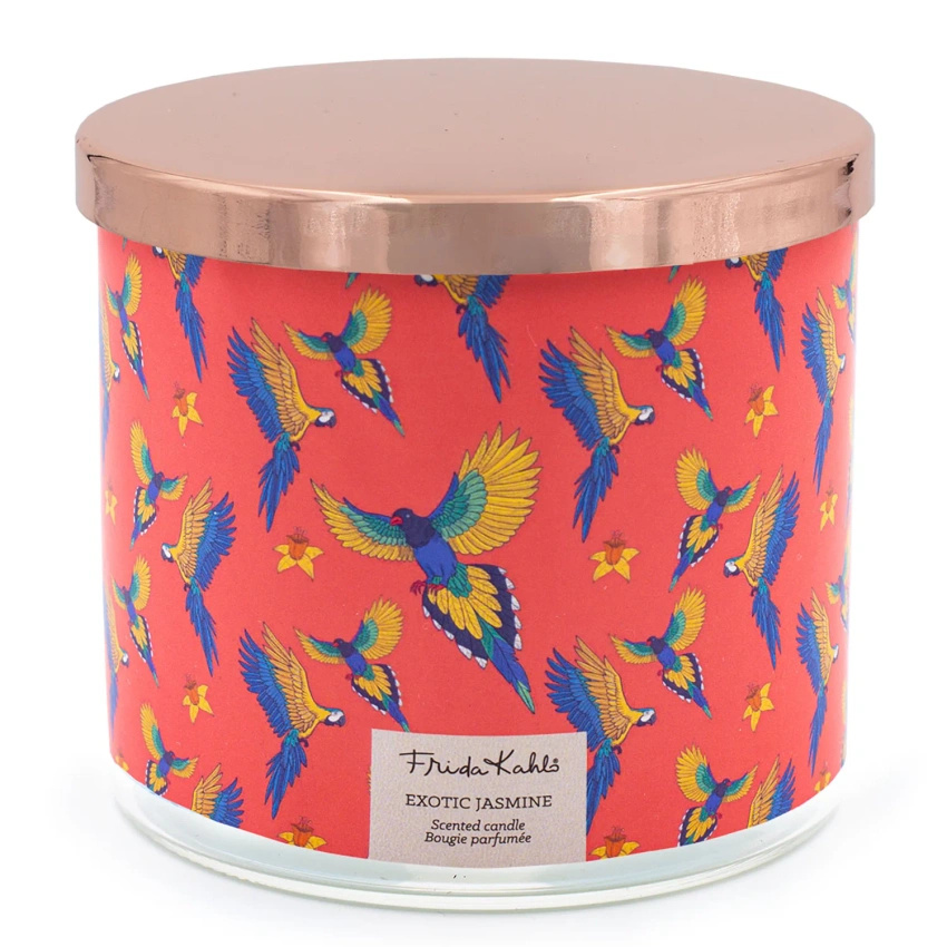 Frida Kahlo vela perfumada de cristal jazmín rosa Exotic Jasmine 400 g