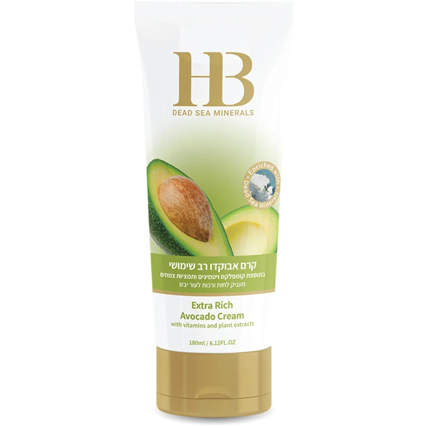 Crema nutriente all'avocado per la cura del corpo con minerali del Mar Morto 180 ml Health & Beauty