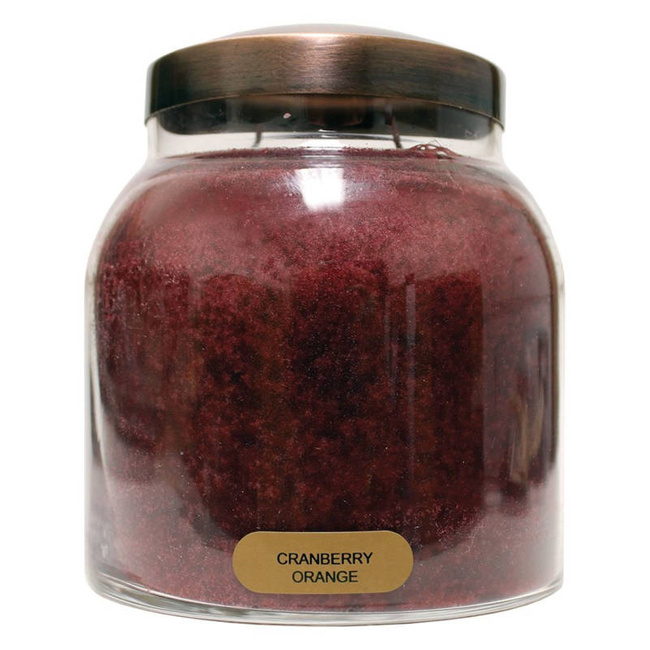 Cheerful Candle Papa Jar large scented candle in a glass jar 2 wicks 34 oz 963 g - Cranberry Orange