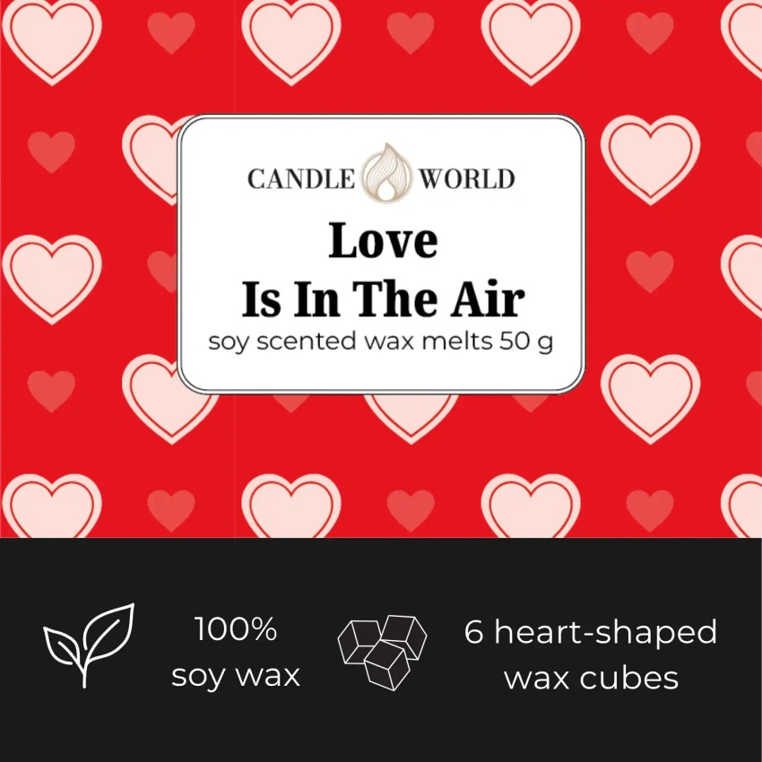 Candle World cera de soja perfumada Love Is In The Air 50 g