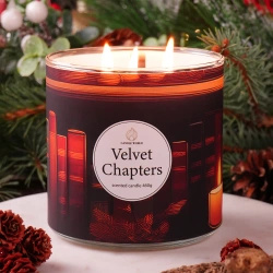 Candle World sojowa świeca zapachowa 3 knoty Velvet Chapters Wanilia Piżmo 460 g