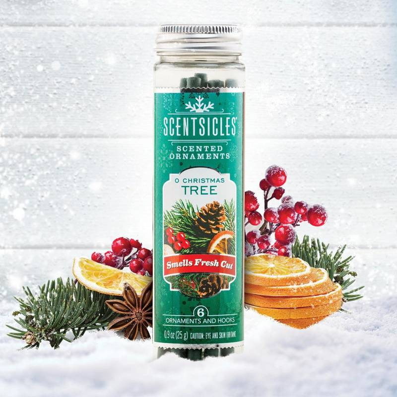 Scentsicles geurstokjes voor in de kerstboom 6 stuks - O Christmas Tree