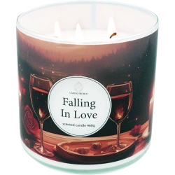 Candle World bougie soja 3 mèches pour la Saint-Valentin Falling in Love 460 g
