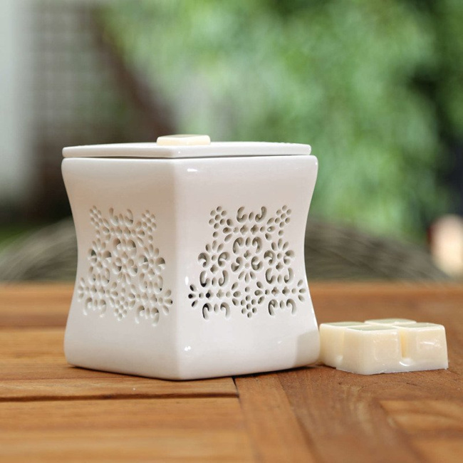 Electric wax burner with removable bowl Nata - White