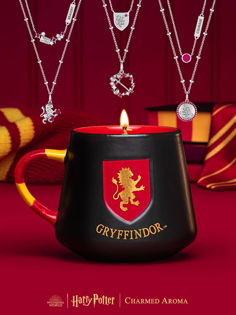 Свеча Гарри Поттера с украшениями Charmed Aroma соевая ароматная Колье – Гриффиндор Gryffindor Mug