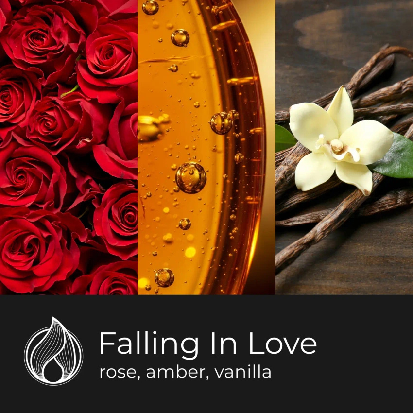 Candle World sojowa świeca zapachowa walentynkowa 3 knoty Falling in Love 460 g