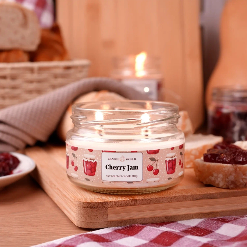 Candle World bougie parfumée au soja Cherry Jam 110 g Cerise