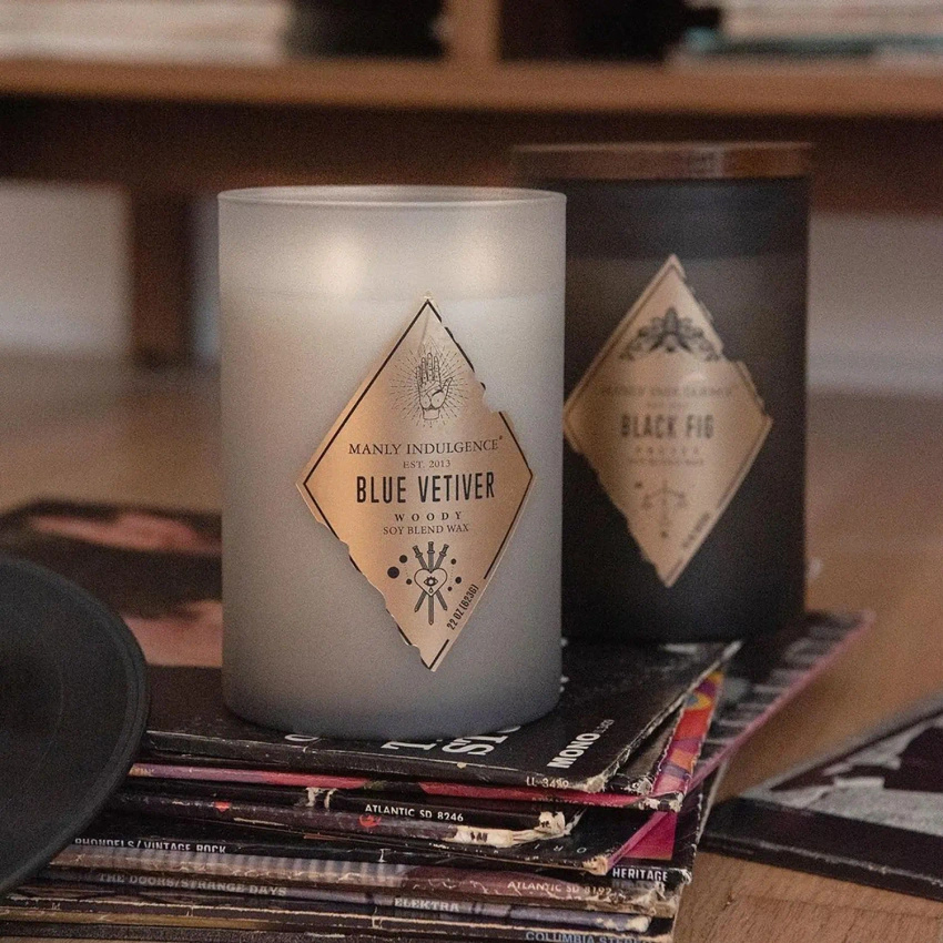 Soja geurkaars voor heren Black Fig Colonial Candle