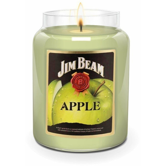 Candleberry Jim Beam velká vonná svíčka ve skle 570 g - Jim Beam Apple®