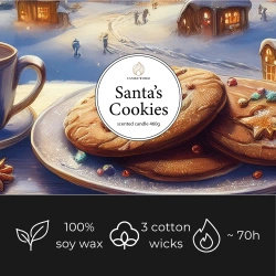 Candle World bougie parfumée de Noël soja 3 mèches Santa's Cookies 460 g