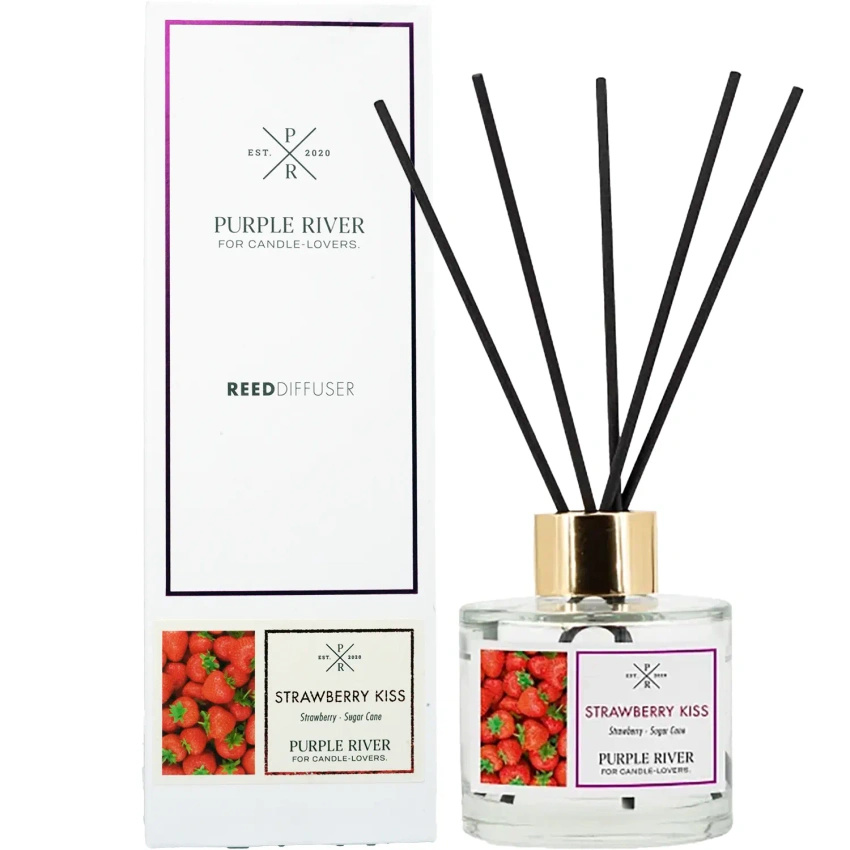 Purple River bâtons de parfum Strawberry Kiss dans un flacon en verre de 100 ml