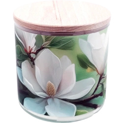 Candle World vela perfumada floral de soja 3 mechas Blooming Magnolia 460 g